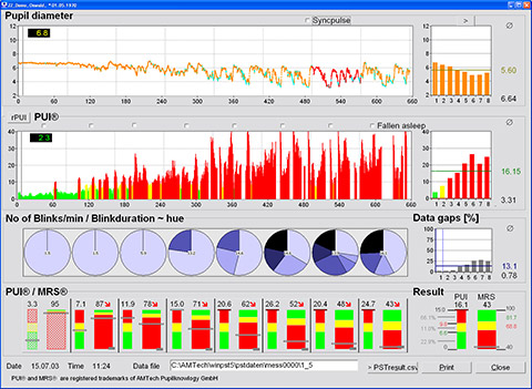 PST Result Screen